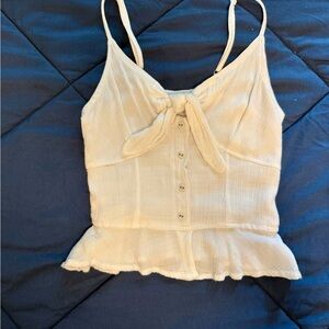 Women's Cream Sleeveless Top